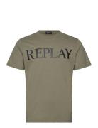 T-Shirt Regular Pure Logo Khaki Replay