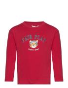 Printed Long Sleeve T-Shirt Red Mango