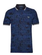 Graphic Text Fp Shirt Navy Fred Perry