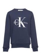 Monogram Logo Sweatshirt Blue Calvin Klein