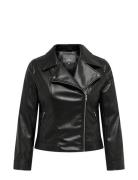 Carbecca Faux Leather Biker Otw Black ONLY Carmakoma