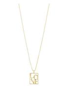 Love Tag Recycled Love Necklace Gold Pilgrim