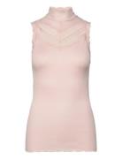 Rwbenita Sl Turtleneck Lace Top Pink Rosemunde