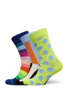 3-Pack Multicolor Socks Gift Set Green Happy Socks