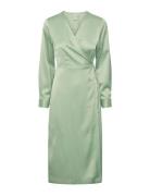 Yaspella Ls Wrap Midi Dress S. Noos Green YAS