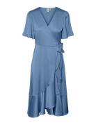 Yasthea 2/4 Midi Wrap Dress S. Noos Blue YAS