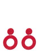 Circle Earrings No.1, Juicy Red Red Papu