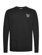 Mel Tirewall Ls T-Shirt Gots Black Double A By Wood Wood