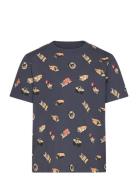 T-Shirt Ss Aop Navy Minymo