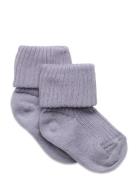 Cotton Rib Baby Socks Purple Mp Denmark