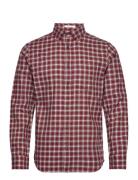 Reg Micro Tartan Flannel Shirt Burgundy GANT