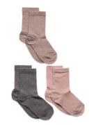 Cotton Rib Socks - 3-Pack Patterned Mp Denmark