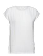 Albony Drop Shoulder Round Neck Tee White Tamaris Apparel