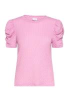 Vianine S/S Puff Sleeve Top - Noos Pink Vila