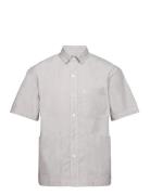 Short Sleeved Shirt - B White Grey Garment Project