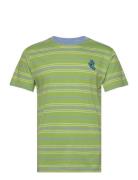 Mini Hand Stripe T-Shirt Green Santa Cruz