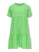 Kogthyra S/S Layered Dress Wvn Green Kids Only