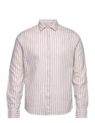 Jamie Cotton Linen Striped Shirt Ls Cream Clean Cut Copenhagen