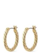 Cece Recycled Twisted Hoop Earrings Gold Pilgrim