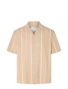 Slhrelaxnew-Linen Shirt Ss Resort Beige Selected Homme