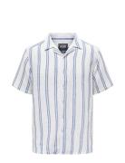 Onstrev Life Reg Struc Stripe Ss Shirt White ONLY & SONS