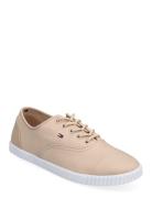 Canvas Lace Up Sneaker Beige Tommy Hilfiger