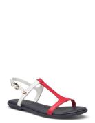 Th Flat Sandal Blue Tommy Hilfiger