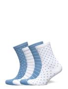 Sock 4 P Dots And Stripes Blue Lindex