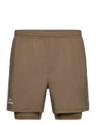 Nwlfast 2In1 Zip Pocket Shorts Brown Newline