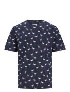 Jjsunshade Aop Tee Ss Crew Neck Navy Jack & J S