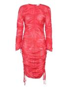 Ls Dress W. Ruffles Red Cannari Concept