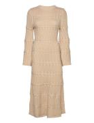 Elinne Cable Knitted Maxi Dress Beige Malina