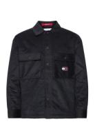 Tjm Sherpa Lined Cord Overshirt Black Tommy Jeans