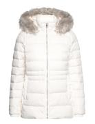 Tyra Down Jacket With Fur White Tommy Hilfiger