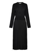 Jersey Waisted Midi Dress Black Tommy Hilfiger
