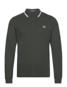 Ls Twin Tipped Shirt Khaki Fred Perry