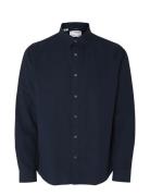 Slhregnew-Linen Shirt Ls Classic Navy Selected Homme