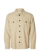 Slhbrody-Linen Overshirt Ls Beige Selected Homme