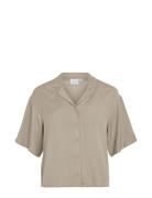 Vipricil S/S Shirt/Su - Noos Beige Vila