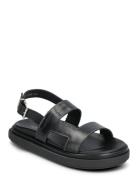 Lorelei Black Leather Sandals Black ALOHAS