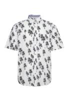 Printed Cotton Linen Shirt White Tom Tailor
