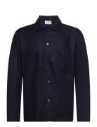 Slh-Conrad Overshirt Ls Tencel Navy Selected Homme