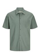 Jormykonos Plisse Resort Ss Shirt Green Jack & J S