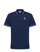 Heritage Piped Polo With Over D Logo Navy Original Penguin Golf