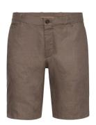 Slim-Fit 100% Linen Bermuda Shorts Brown Mango