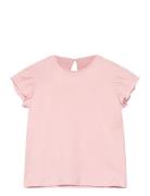 Frills Cotton T-Shirt Pink Mango