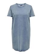 Carkeylee-Fab Ss Knee Dress Jrs Blue ONLY Carmakoma