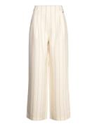 Carrara Striped Wideleg Pants Cream Tamaris Apparel