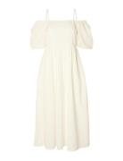Slfanelli 3/4 On Off Ankle Dress B White Selected Femme