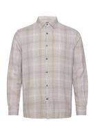 Barrow Dobby Ls Shirt Beige French Connection